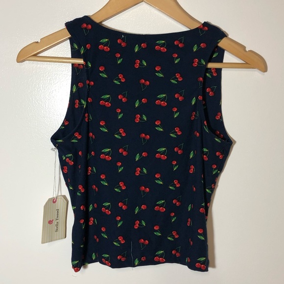 STELLA TWEED Fitted Sleeveless Top Size S - Picture 3 of 5